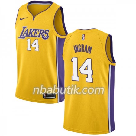 NBA Mænd Trøje Los Angeles Lakers Brandon Ingram 14 Nike 2017-18 Guld Swingman
